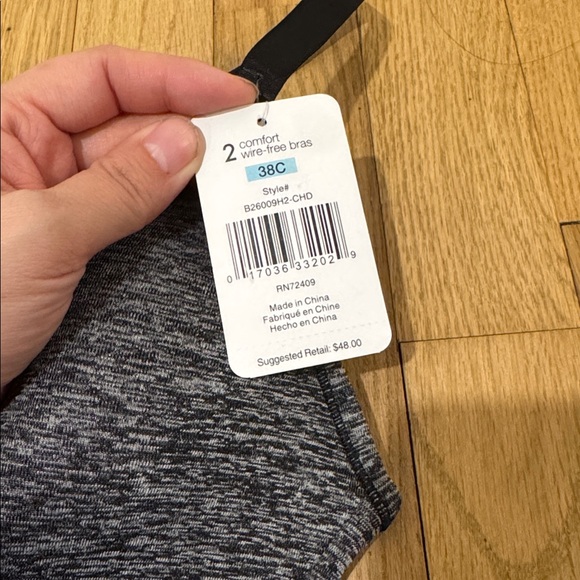 Women's Gray and Black Bras wireless - Picture 2 of 5